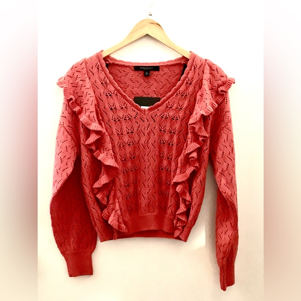 Medium NWT Marc New York Faded Rose
Ruffle Sweater *New With Tags*